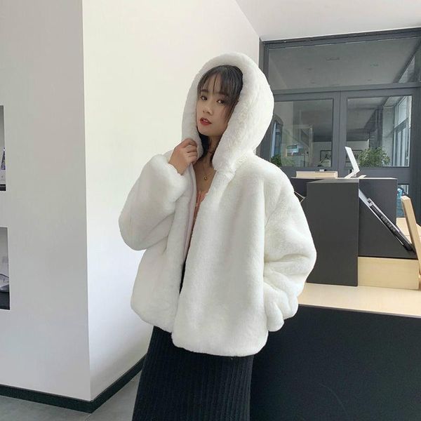 women's fur & faux 2021 autumn winter women soft thick warm coat female solid hooded long sleeve fake fluffy jackets bontjas a13, Black
women's fur & faux 2021 autumn winter women soft thick warm coat female solid hooded long sleeve fake fluffy jackets bontjas a13, Black