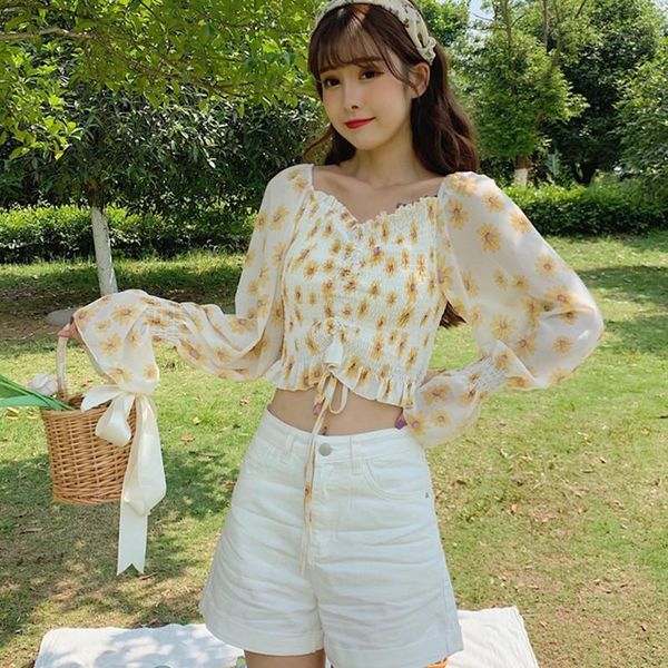 women's blouses & shirts women summer shirt casual chiffon blouse pleated small floral printed 2021, White
women's blouses & shirts women summer shirt casual chiffon blouse pleated small floral printed 2021, White