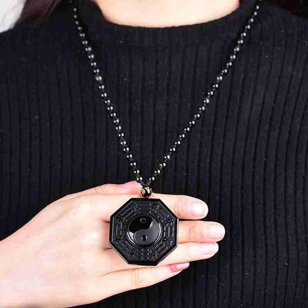 1 pcs vintage octagonal gossip pendant obsidian necklace tai chi gossip shape pendant necklace, Silver
1 pcs vintage octagonal gossip pendant obsidian necklace tai chi gossip shape pendant necklace, Silver