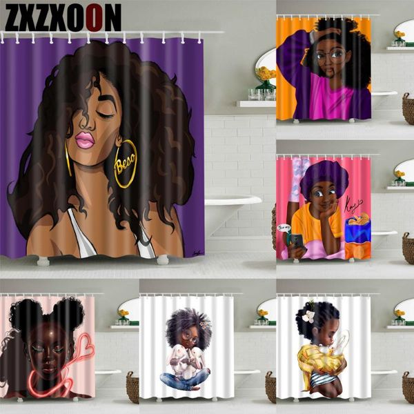 shower curtains african american afro black girl bathroom waterproof polyester fabric with hook
shower curtains african american afro black girl bathroom waterproof polyester fabric with hook