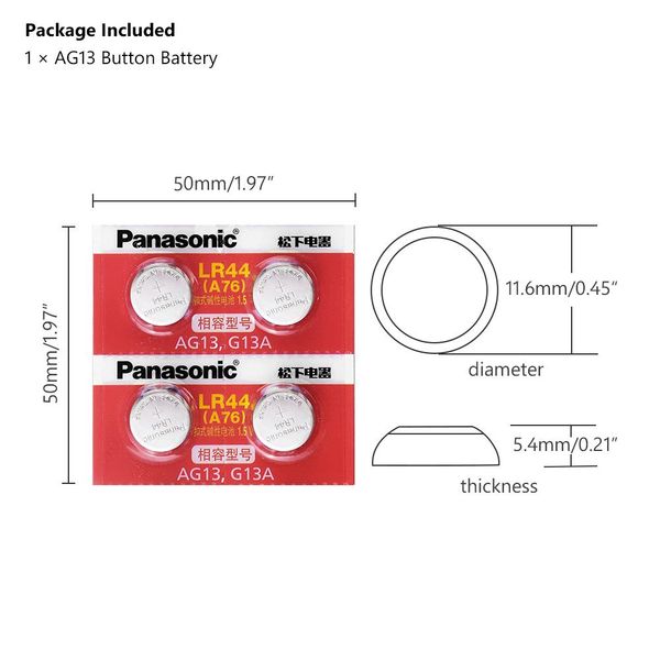 panasonic 4pcs 1.5v zinc ag13 lr 44 lr44 button coin cell watch clock laser pointer scale batteries gp76 gpa76 l1154 sr44 sr44w wmtsfg, Bronze;slivery
panasonic 4pcs 1.5v zinc ag13 lr 44 lr44 button coin cell watch clock laser pointer scale batteries gp76 gpa76 l1154 sr44 sr44w wmtsfg, Bronze;slivery