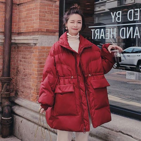 women's down & parkas warm loose oversize winter jacket women 2021 stand-up collar drawstring cotton coat mid-length parka my2129, Black
women's down & parkas warm loose oversize winter jacket women 2021 stand-up collar drawstring cotton coat mid-length parka my2129, Black