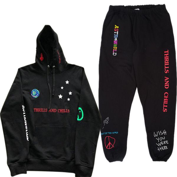 rapper travis scott astroworld designer hip hop hoodies+pant casual hooded sweatshirts male printed high street pullover set, Black
rapper travis scott astroworld designer hip hop hoodies+pant casual hooded sweatshirts male printed high street pullover set, Black
