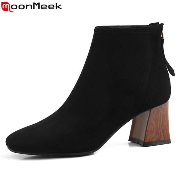 boots moonmeek big size 34-43 fashion autumn winter suede leather square toe ankle ladies high heels shoes women, Black
boots moonmeek big size 34-43 fashion autumn winter suede leather square toe ankle ladies high heels shoes women, Black