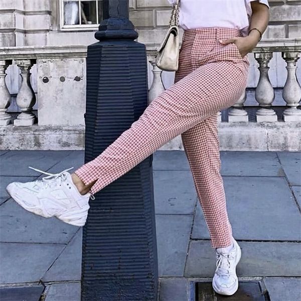 klacwaya fashion women pink plaid long pants office ladies elegant straight trousers girls street-wear slim pantalon femme y200114, Black;white
klacwaya fashion women pink plaid long pants office ladies elegant straight trousers girls street-wear slim pantalon femme y200114, Black;white