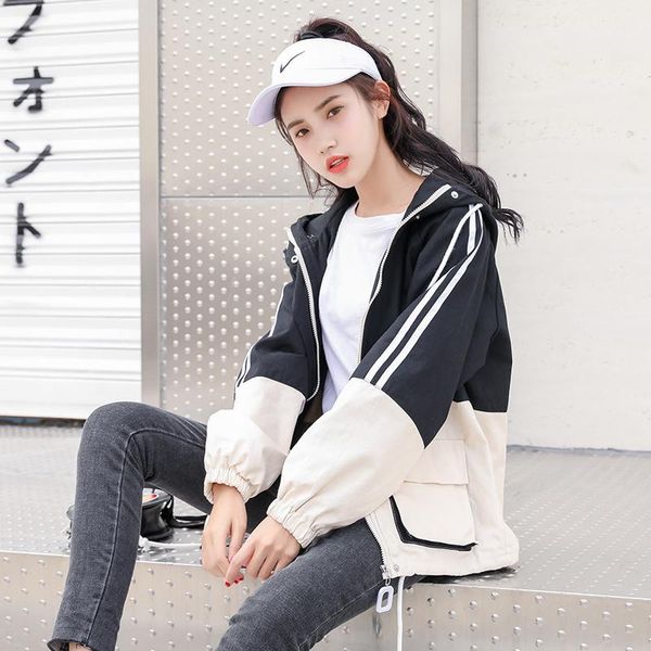 women's jackets atkullqz jacket 2021 spring and autumn korean version loose female ins fashion coat womens, Black;brown
women's jackets atkullqz jacket 2021 spring and autumn korean version loose female ins fashion coat womens, Black;brown