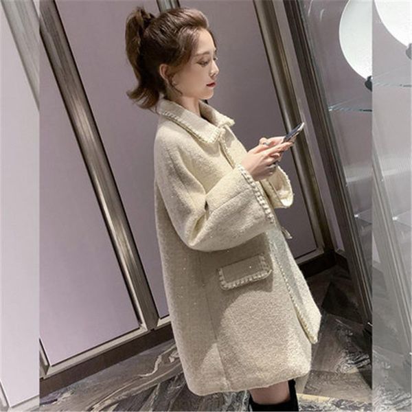2020 new autumn winter women wool jackets korean loose retro outerwear ladies lapel woolen coat m6831, Black
2020 new autumn winter women wool jackets korean loose retro outerwear ladies lapel woolen coat m6831, Black