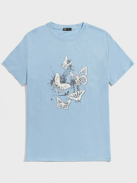 romwe guys butterfly graphic tee t6af#, White;black
romwe guys butterfly graphic tee t6af#, White;black