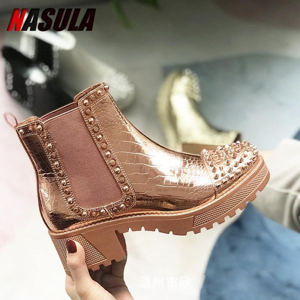 boots nasula 2021 women ankle round toe pu leather all match square high heel fashion winter shoes, Black 
boots nasula 2021 women ankle round toe pu leather all match square high heel fashion winter shoes, Black