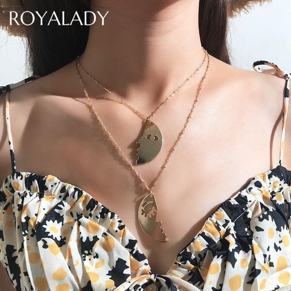 pendant necklaces trendy gold double face necklace for women men 2021 fashion personality chokers charm female jewelry, Silver
pendant necklaces trendy gold double face necklace for women men 2021 fashion personality chokers charm female jewelry, Silver