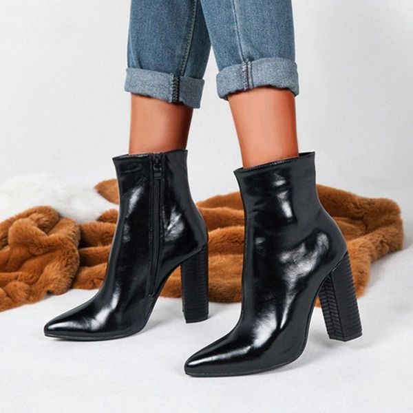 lucyever 2020 autumn winter women's fashion pu leather boots ladies thick high heels shoes zipper pointed toe ankle boots woman #dj8n, Black
lucyever 2020 autumn winter women's fashion pu leather boots ladies thick high heels shoes zipper pointed toe ankle boots woman #dj8n, Black