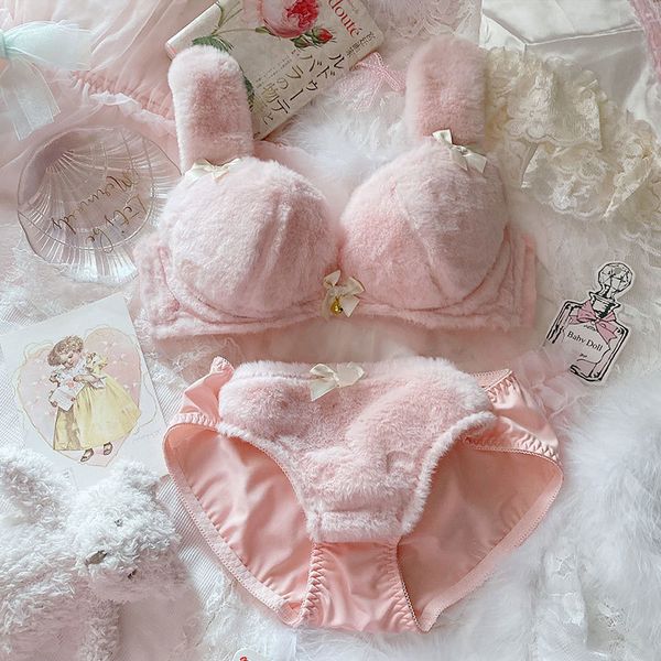 cute rabbit ears plush lntimates young girl lolita kawaii sweet ruffle bra & panties japanese soft sister underwear e c1211, Black;white
cute rabbit ears plush lntimates young girl lolita kawaii sweet ruffle bra & panties japanese soft sister underwear e c1211, Black;white