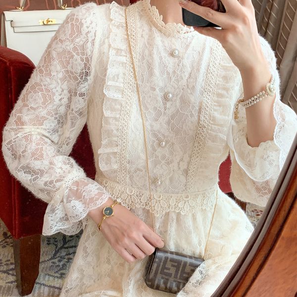 2021 new lace long sleeve elegant white women designer midi 2021 spring casual party ladies one-piece dress new p2lr, Black;gray
2021 new lace long sleeve elegant white women designer midi 2021 spring casual party ladies one-piece dress new p2lr, Black;gray