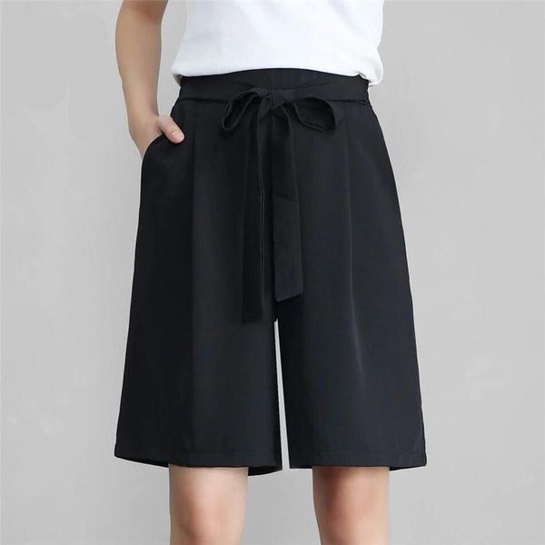 plus size 7xl summer wide leg pants women black high waist knee length pants loose culottes office lady formal pants femininos, Black;white
plus size 7xl summer wide leg pants women black high waist knee length pants loose culottes office lady formal pants femininos, Black;white