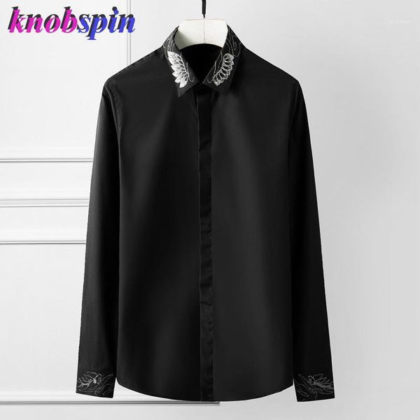 wing embroidery collar business male dress shirt quality cotton long sleeved social shirts for men plus size 4xl1, White;black
wing embroidery collar business male dress shirt quality cotton long sleeved social shirts for men plus size 4xl1, White;black