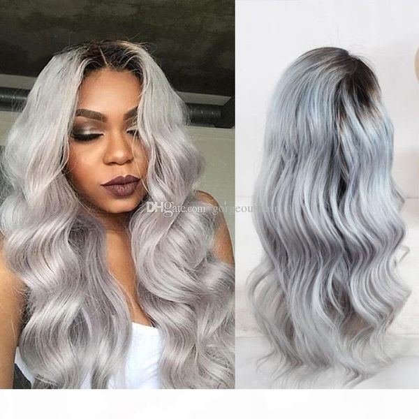 brazilian ombre human hair lace front wig 1b grey two tone full lace wig dark rooted gray hair wigs for black women, Black;brown
brazilian ombre human hair lace front wig 1b grey two tone full lace wig dark rooted gray hair wigs for black women, Black;brown