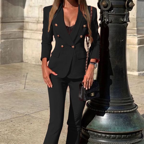 2isq ladies pant womens fashion brazers piece set business elegant suits 2 suits office uniform slim fit female trouser suit w93, White;black
2isq ladies pant womens fashion brazers piece set business elegant suits 2 suits office uniform slim fit female trouser suit w93, White;black