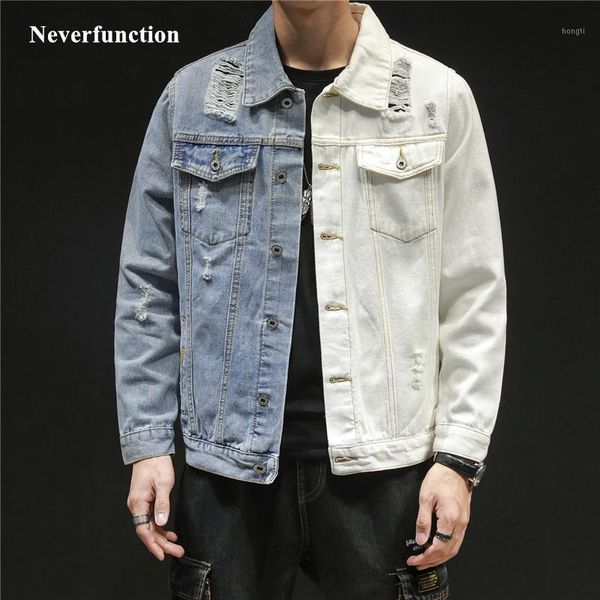 2020 men hip hop blue white patchwork slim jeans jackets streetwear male solid color cotton casual denim jacket plus size 5xl1, Black;brown
2020 men hip hop blue white patchwork slim jeans jackets streetwear male solid color cotton casual denim jacket plus size 5xl1, Black;brown