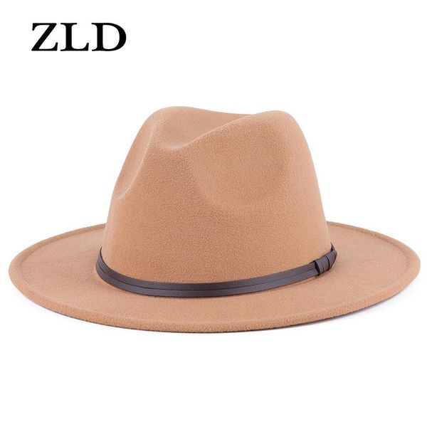 ZLD Simple new men women Fedoras hat fashion Black belt decorated hats ladies Casual Cowboy caps Flat brim big brim jazz cap, Blue;gray
ZLD Simple new men women Fedoras hat fashion Black belt decorated hats ladies Casual Cowboy caps Flat brim big brim jazz cap, Blue;gray