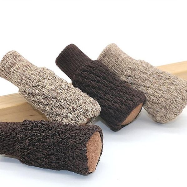4pcs knitted chair foot cover non-slip table legs chair legs furniture foot socks floor protection pads moving noise reduction
