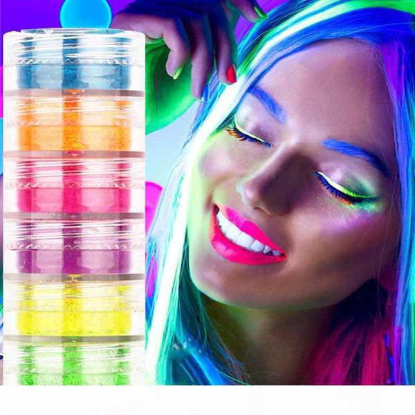 6pcs set neon matte eyeshadow powder green yellow purple fluorescent waterproof glitter eye shadow luminous pigment makeup dust, Silver;gold
6pcs set neon matte eyeshadow powder green yellow purple fluorescent waterproof glitter eye shadow luminous pigment makeup dust, Silver;gold