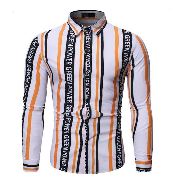 2020 autumn new fashion versatile casual vertical stripe letter lapel personality man long sleeve flower shirt1, White;black
2020 autumn new fashion versatile casual vertical stripe letter lapel personality man long sleeve flower shirt1, White;black