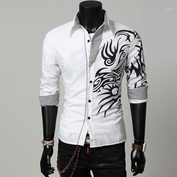 2020 new men shirt plus size -3xl slim fit men casual shirt spring autumn dragon pattern print white long sleeve1, White;black
2020 new men shirt plus size -3xl slim fit men casual shirt spring autumn dragon pattern print white long sleeve1, White;black