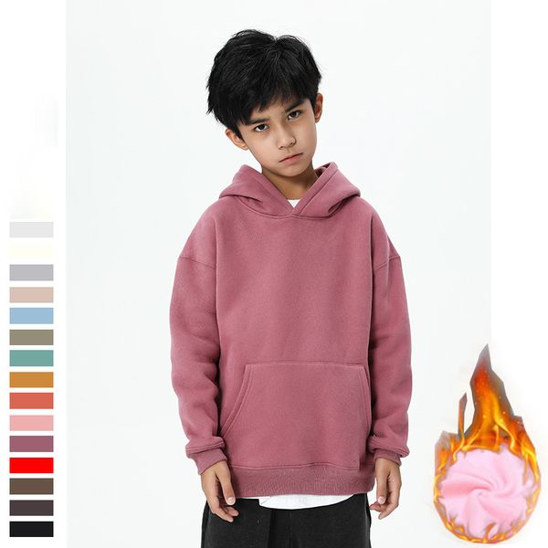 teen boys girls sweatshirt kids hoodies autumn winter fleece thick girls clothes sport hoodie children costume girls outfits lj201012, Blue;gray