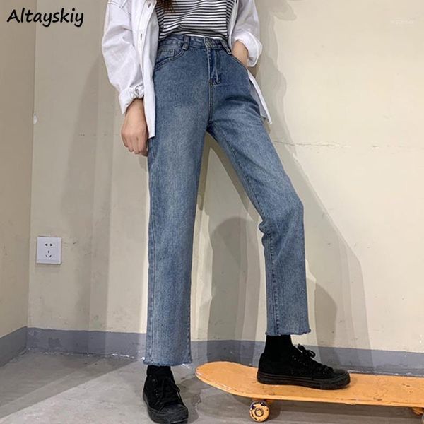 jeans women high waist denim solid blue ankle-length vintage retro straight casual chic womens korean style feminino 2020 new1
jeans women high waist denim solid blue ankle-length vintage retro straight casual chic womens korean style feminino 2020 new1