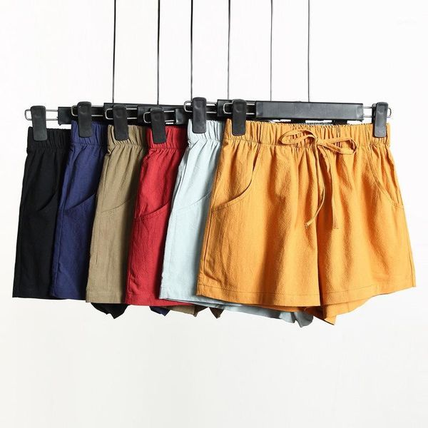 women's shorts cotton women summer loose wide leg thin elastic waist casual 2021 fashion1, White;black
women's shorts cotton women summer loose wide leg thin elastic waist casual 2021 fashion1, White;black