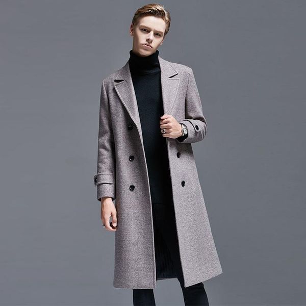 & winter england wool autumn duffle coat men's mid-length slim fit double breasted herringbone business men woolen jacket 6xl, Black
& winter england wool autumn duffle coat men's mid-length slim fit double breasted herringbone business men woolen jacket 6xl, Black