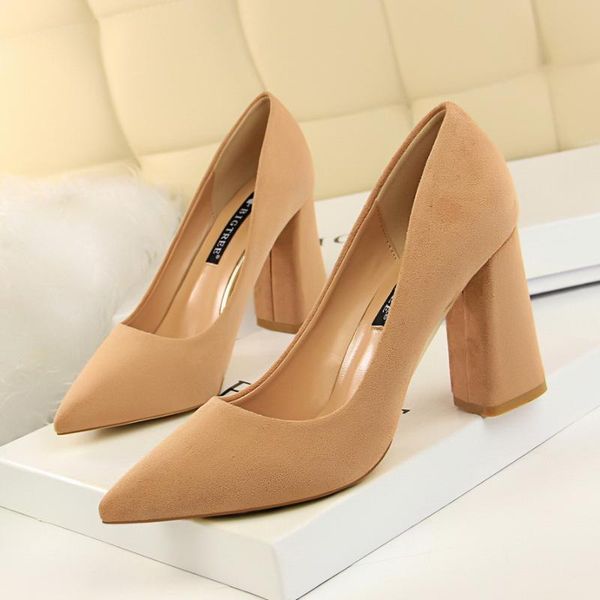 dress shoes arrival concise square heel office shoe women flock soft leather pointed pumps spring autumn shallow ladies high heels, Black
dress shoes arrival concise square heel office shoe women flock soft leather pointed pumps spring autumn shallow ladies high heels, Black