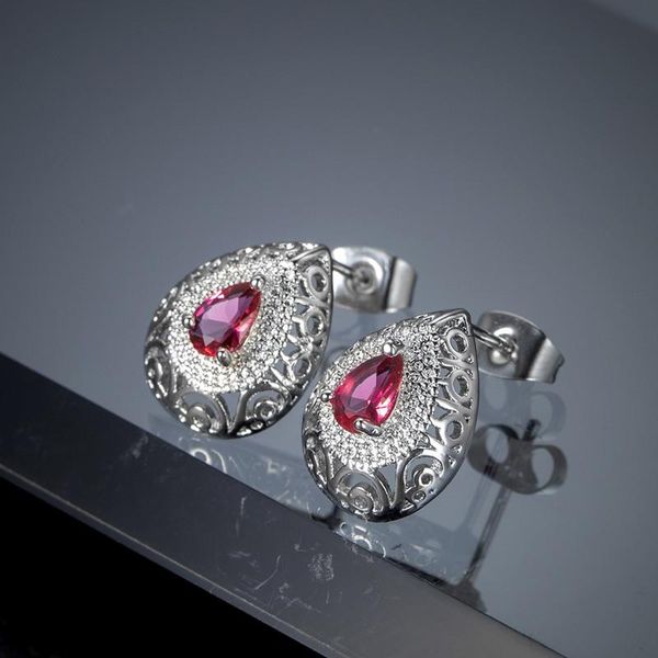 stud beautiful luxury female red blue stone earrings nice silver color wedding jewelry vintage double for women, Golden;silver
stud beautiful luxury female red blue stone earrings nice silver color wedding jewelry vintage double for women, Golden;silver