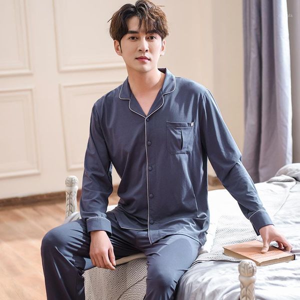 j&q 100% cotton mens pajams set long sleeves long pajamas pants solid elegant homewear 2019 fashion mens pyjama sleepwear suits1, Black;brown
j&q 100% cotton mens pajams set long sleeves long pajamas pants solid elegant homewear 2019 fashion mens pyjama sleepwear suits1, Black;brown