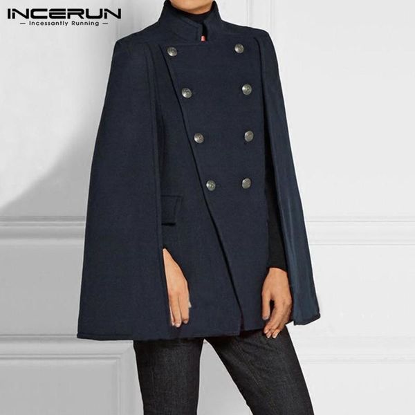 fashion men cloak coats solid streetwear double breasted trench faux fleece blends cape stand collar mens jackets s-5xl incerun, Tan;black
fashion men cloak coats solid streetwear double breasted trench faux fleece blends cape stand collar mens jackets s-5xl incerun, Tan;black