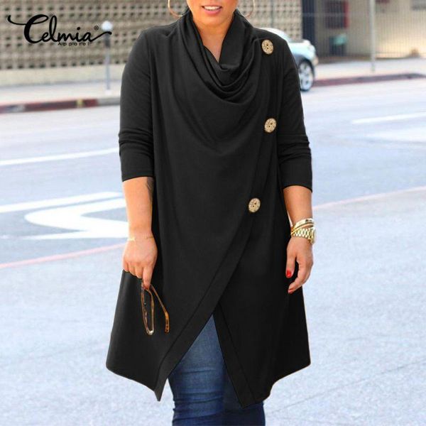 women's blouses & shirts fashion asymmetrical knitted pullover women celmia autumn long sleeve tunic vintage solid blouse casual loose, White
women's blouses & shirts fashion asymmetrical knitted pullover women celmia autumn long sleeve tunic vintage solid blouse casual loose, White