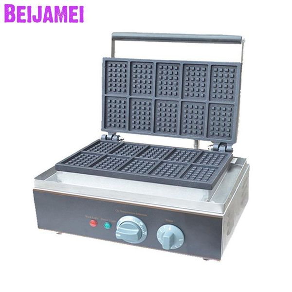 beijamei 110v 220v single heating plate square shape electric waffle baker machine commercial belgian waffle maker machine
beijamei 110v 220v single heating plate square shape electric waffle baker machine commercial belgian waffle maker machine