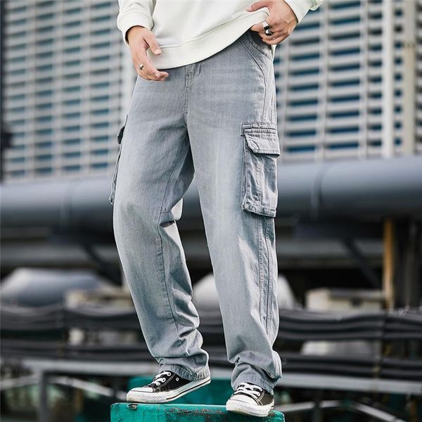 men's jeans 2021 light blue loose side pockets hip-hop designer styles and sizes 30-46
men's jeans 2021 light blue loose side pockets hip-hop designer styles and sizes 30-46