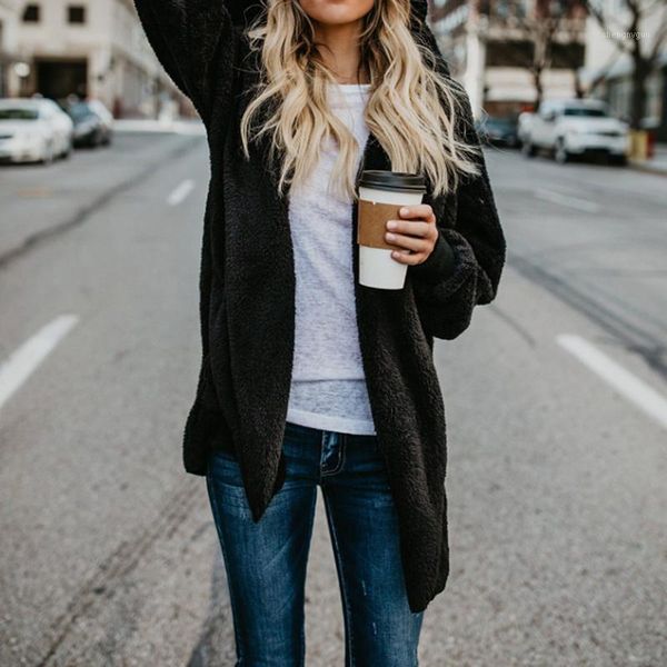 female long sleeve fashion casual thicken double sides coats women jacket fashion solid color open stitch winter coat jackets1, Black;brown
female long sleeve fashion casual thicken double sides coats women jacket fashion solid color open stitch winter coat jackets1, Black;brown