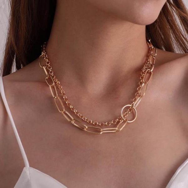 pendant necklaces 2021 chunky thick chain necklace for women punk layered gold choker collar statement neck chains collier bijoux femme, Silver
pendant necklaces 2021 chunky thick chain necklace for women punk layered gold choker collar statement neck chains collier bijoux femme, Silver