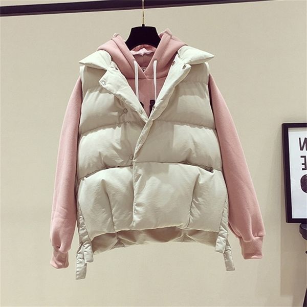 cotton winter vest women thick warm coat women's vest turn-down collar solid coat padded jacket female 201214, Black;white
cotton winter vest women thick warm coat women's vest turn-down collar solid coat padded jacket female 201214, Black;white
