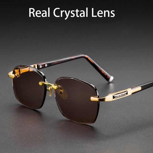sunglasses evove glass male rimless glasses men real crystal brown lens anti scratch heavy dark color reflection uv400, White;black
sunglasses evove glass male rimless glasses men real crystal brown lens anti scratch heavy dark color reflection uv400, White;black