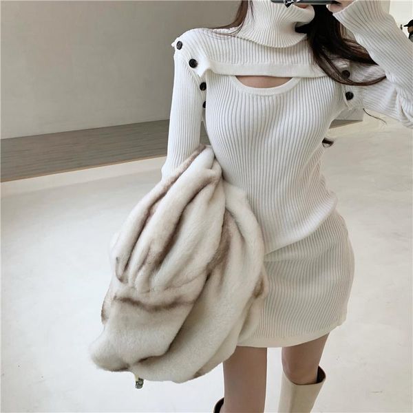 3 ways wearing women knit dress pullover 2021 spring and autumn women slim turtleneck mini sweater dress womens (r99525, White;black
3 ways wearing women knit dress pullover 2021 spring and autumn women slim turtleneck mini sweater dress womens (r99525, White;black