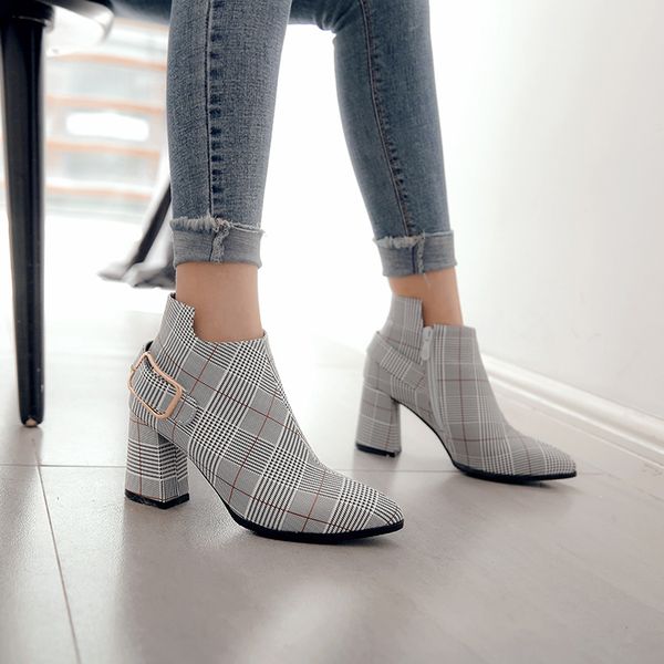 lucyever women fall winter fashion side zipper buckle high heels casual boots chess pointed c2o8, Black
lucyever women fall winter fashion side zipper buckle high heels casual boots chess pointed c2o8, Black