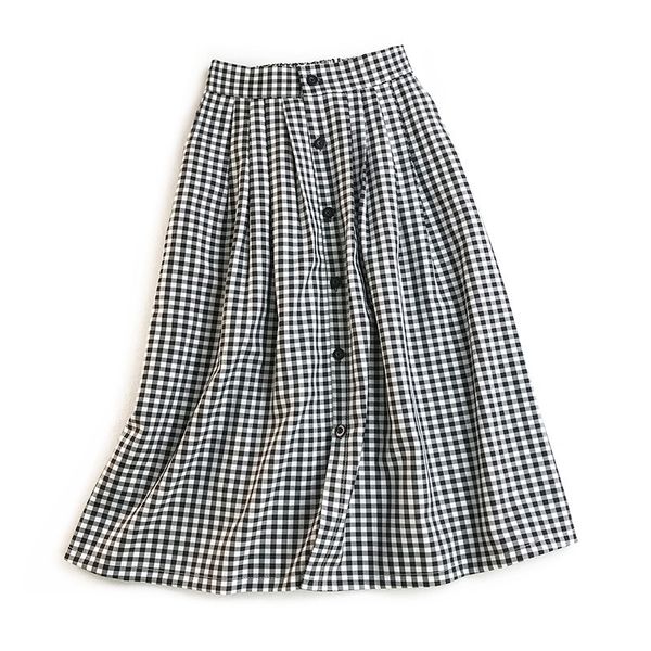 women classic vintage midi skirts new spring summer fashion plaid skirt female a line single breasted skirt faldas mujer t200324, Black
women classic vintage midi skirts new spring summer fashion plaid skirt female a line single breasted skirt faldas mujer t200324, Black