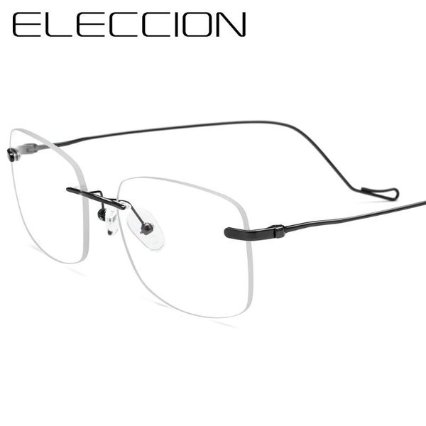 fashion sunglasses frames eleccion rimless glasses titanium rim frame for men myopia optical prescription eyeglasses male eyewear 54-19-145, Black
fashion sunglasses frames eleccion rimless glasses titanium rim frame for men myopia optical prescription eyeglasses male eyewear 54-19-145, Black