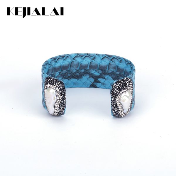 kejialai python leather designer women multicolor pearl personality bangles 7 colors adjustable 228, Black
kejialai python leather designer women multicolor pearl personality bangles 7 colors adjustable 228, Black