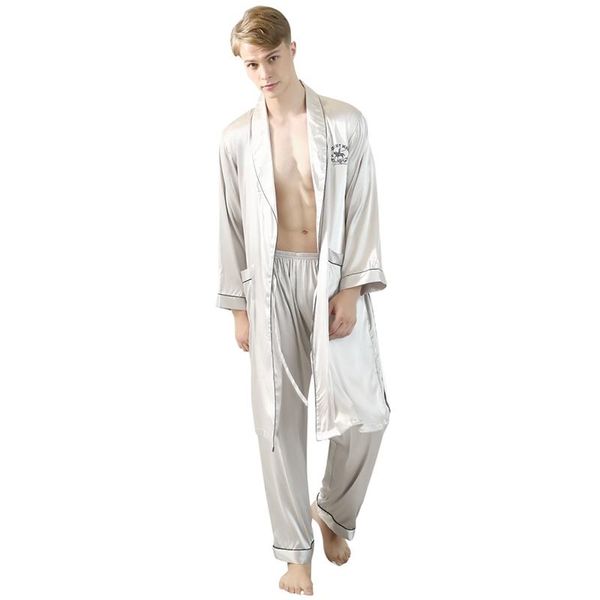 men's sleepwear pajama pants silk autumn trousers home service breechcloth pantalones solid color all-match comfortable wear out, Black;brown
men's sleepwear pajama pants silk autumn trousers home service breechcloth pantalones solid color all-match comfortable wear out, Black;brown