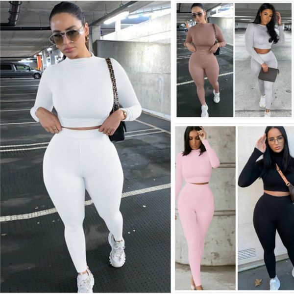 women tracksuit two pieces set solid color slim long sleeve breathable trendy sports suits new fashion ladies outfits p9655, White
women tracksuit two pieces set solid color slim long sleeve breathable trendy sports suits new fashion ladies outfits p9655, White