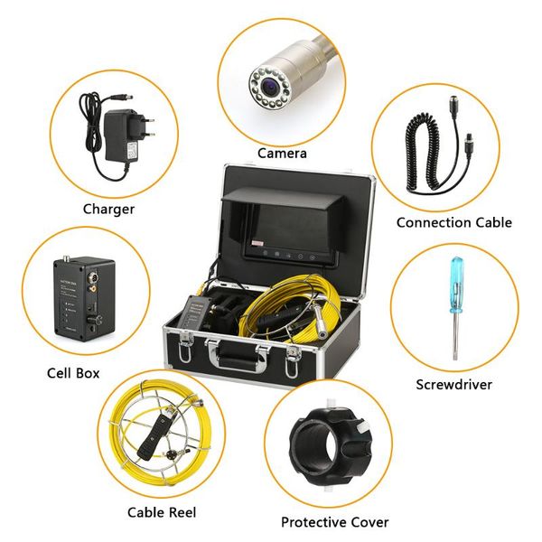 fish finder 20m / 30m drain pipe sewer inspection camera ip68 industrial snake 9" touch button lcd monitor 12 leds night vision
fish finder 20m / 30m drain pipe sewer inspection camera ip68 industrial snake 9" touch button lcd monitor 12 leds night vision